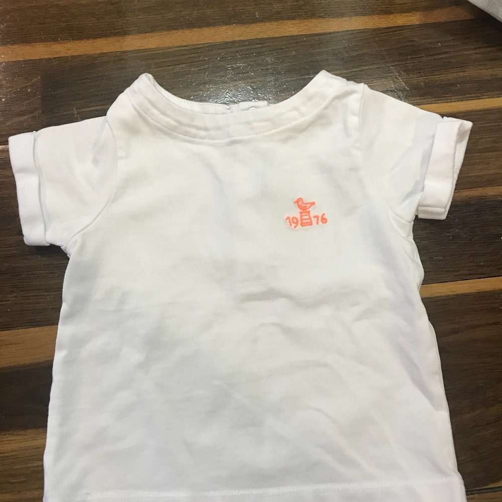 Jacadi never worn plain white t shirt