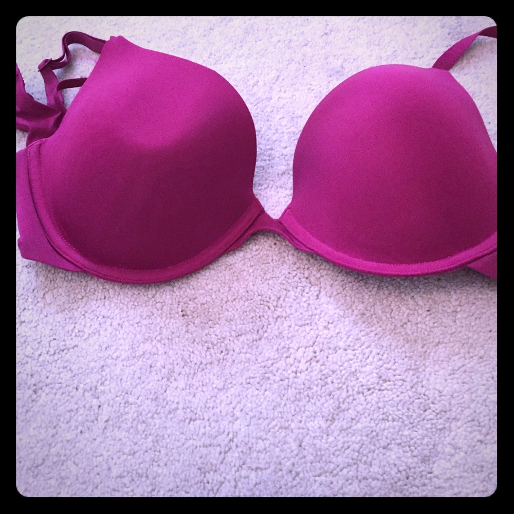 Gorgeous deep wine colored bra and silver bra