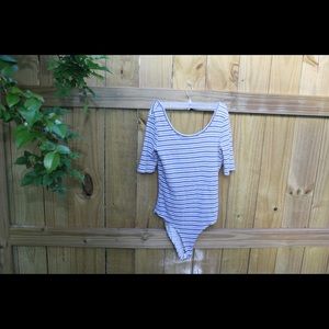 Striped bodysuit