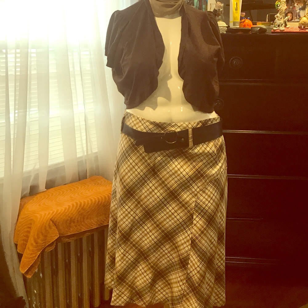 Lined Belted Skirt w/Sweater
