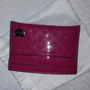 Coach Card Case Pink