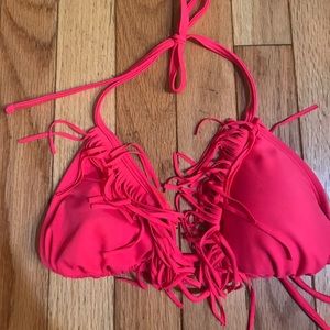 LA Hearts Fringe Bikini Top