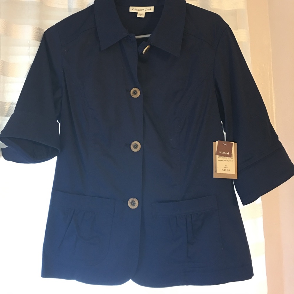 NWT Navy button up blazer