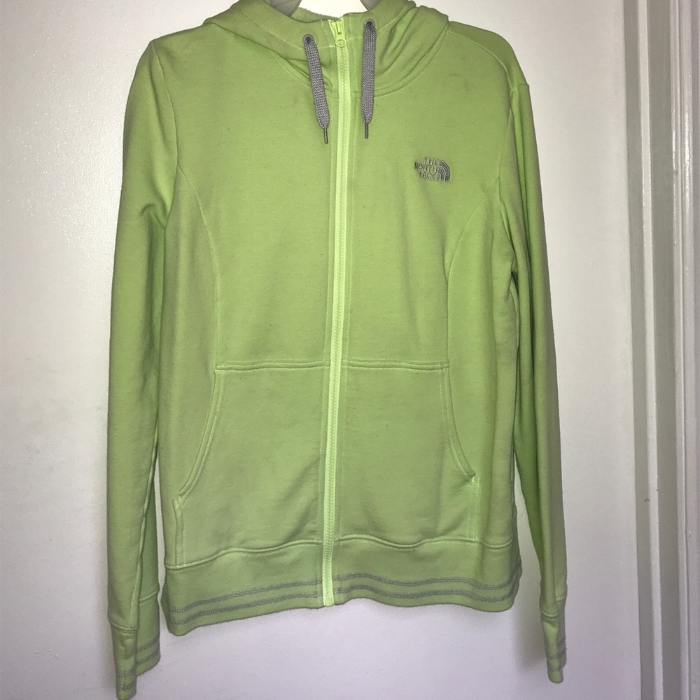 The North Face neon sweatshirt