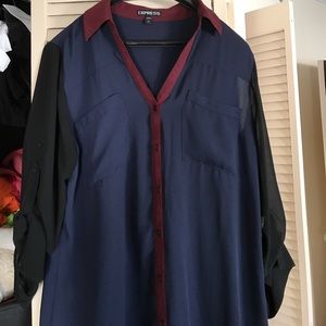 Express color-block portofino shirt