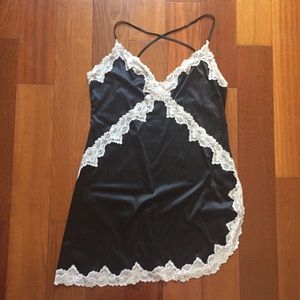 DKNY Black Satin Chemise