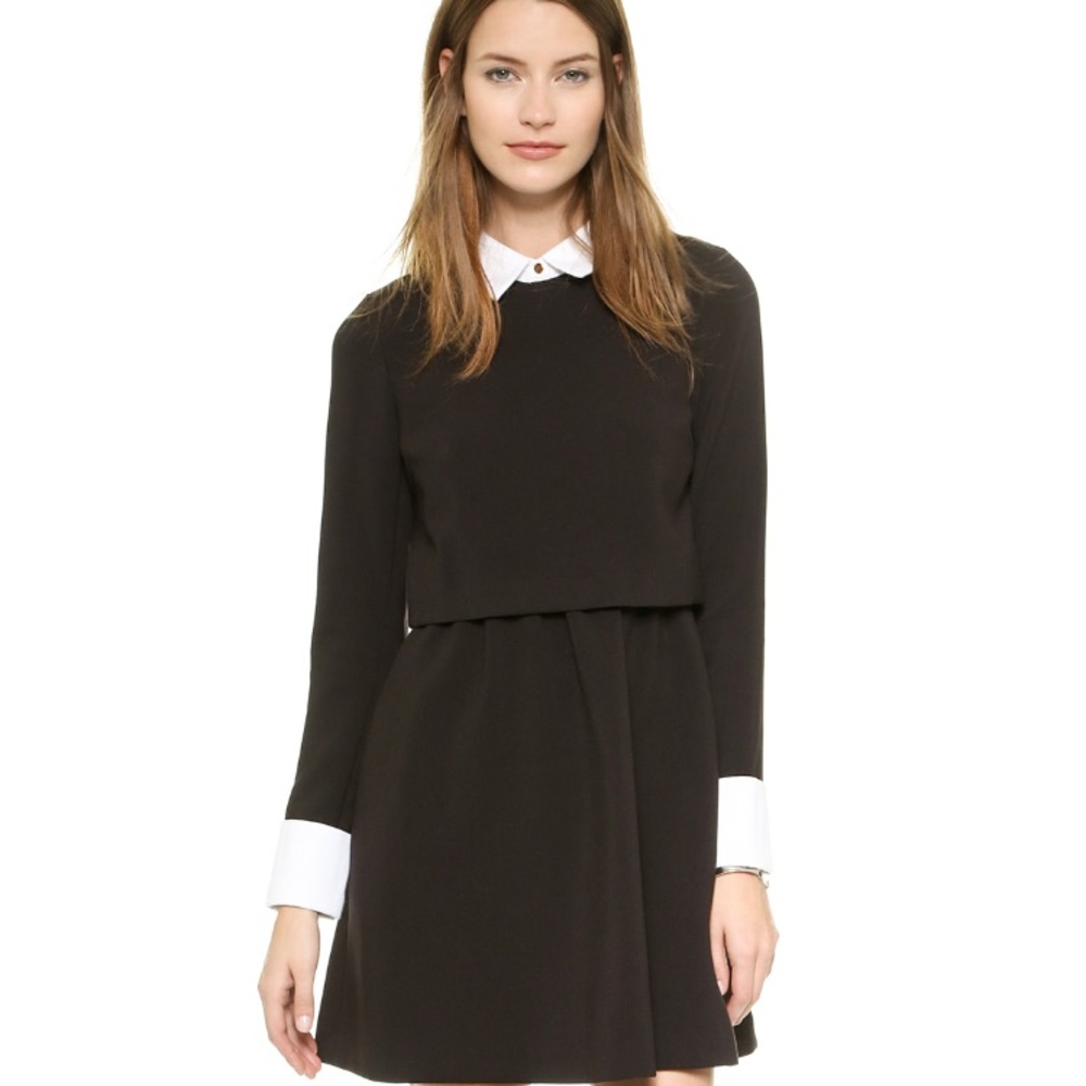 Rachel Zoe Onyx Collar Dress size 0 Black NWT