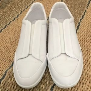 Zara Basic Collection white slip on sneaks