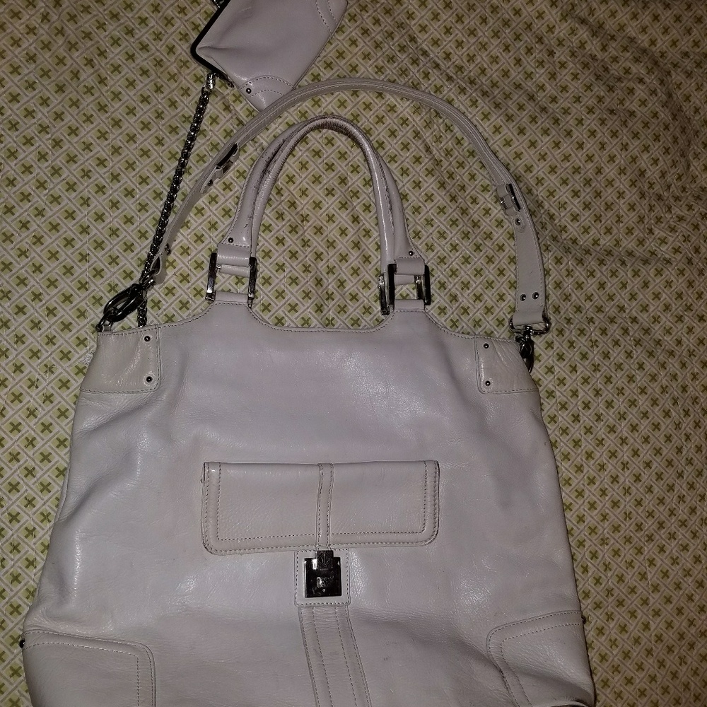EILEEN WEST large leather purse