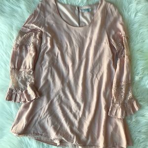 Tobi pink lace mini dress sz Small