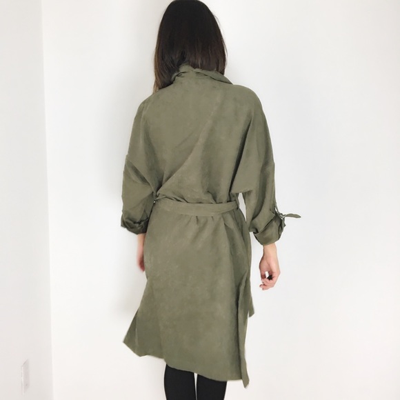 Khloe suede drape long duster with ring fastener - Picture 6 of 7