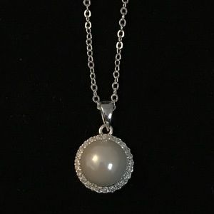 Large pearl drop necklace