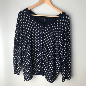 Cable and Gauge Polka Dot Cardigan
