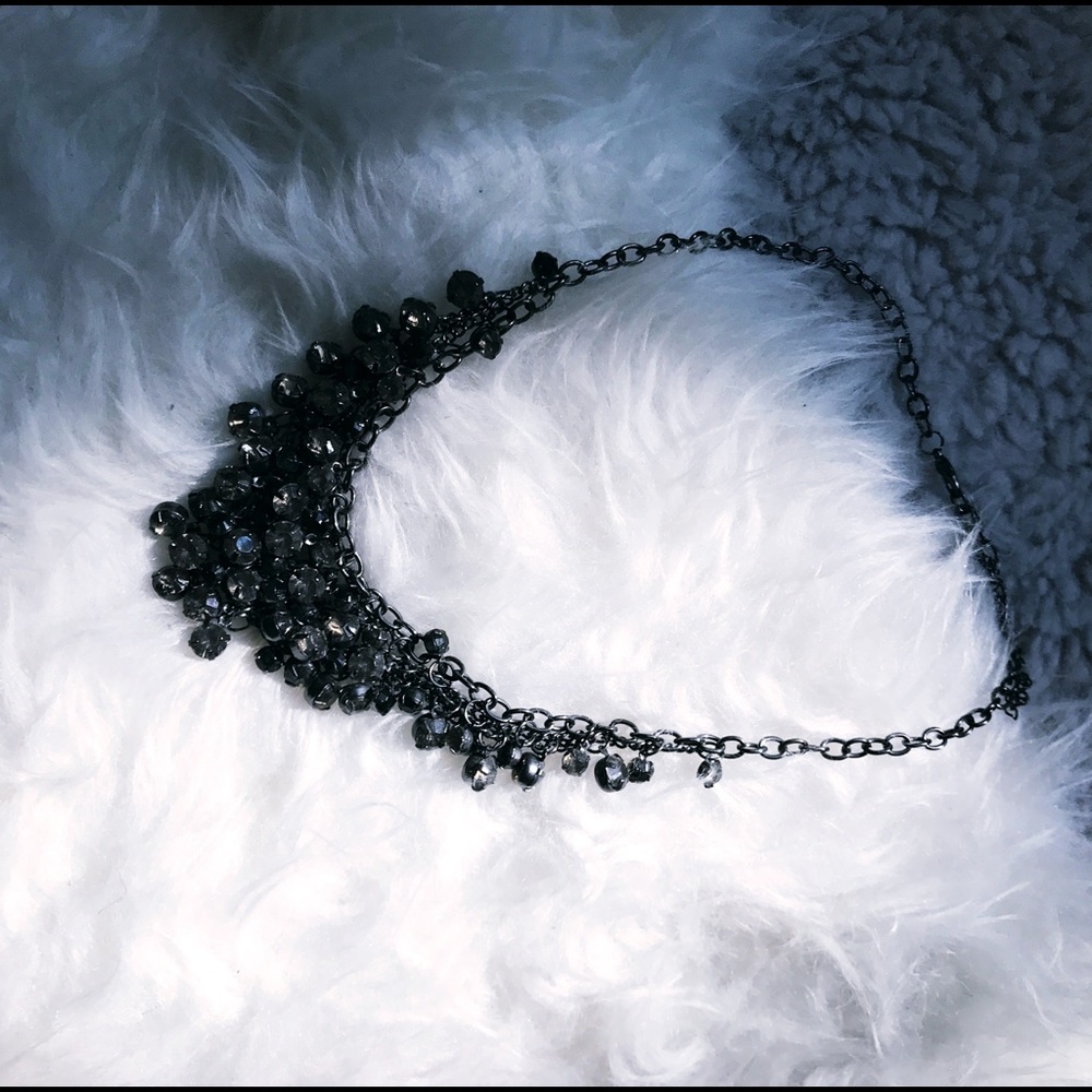 Black crystal necklace
