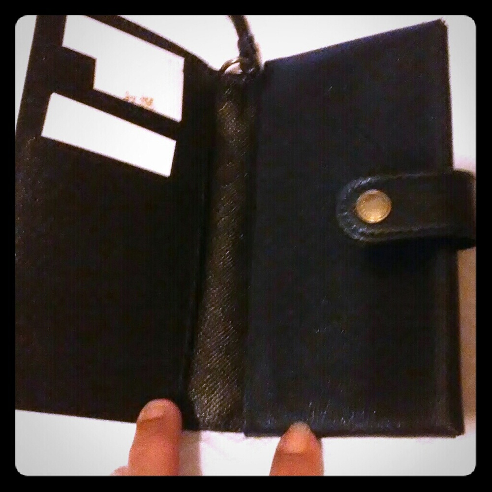 NWT Coach Phone Wristlet Metallic Blue