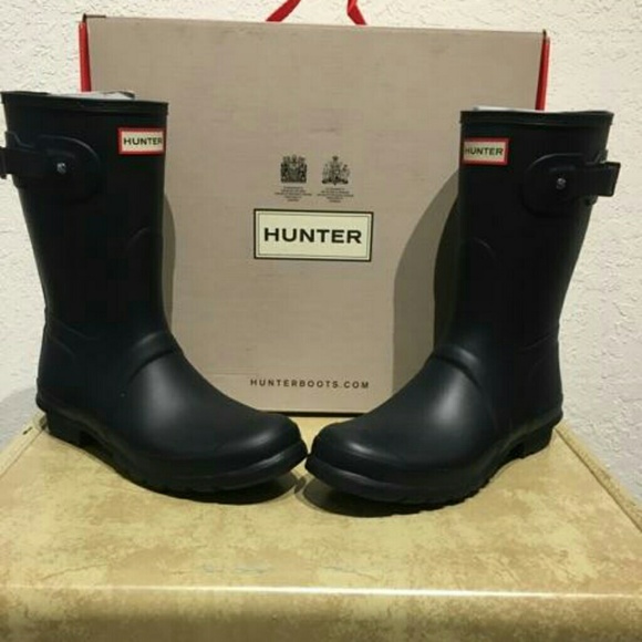 Hunter Shoes - Hunter Ladies Blue Original Short Rain Boots