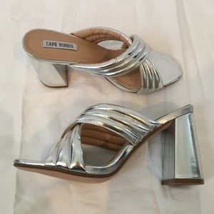 Gucci Inspired Silver Sandals