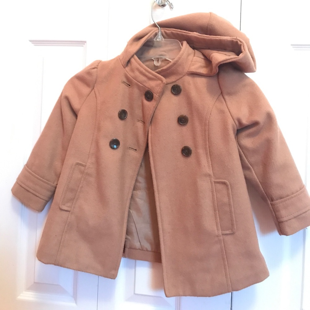 Girls Tan Pea Coat