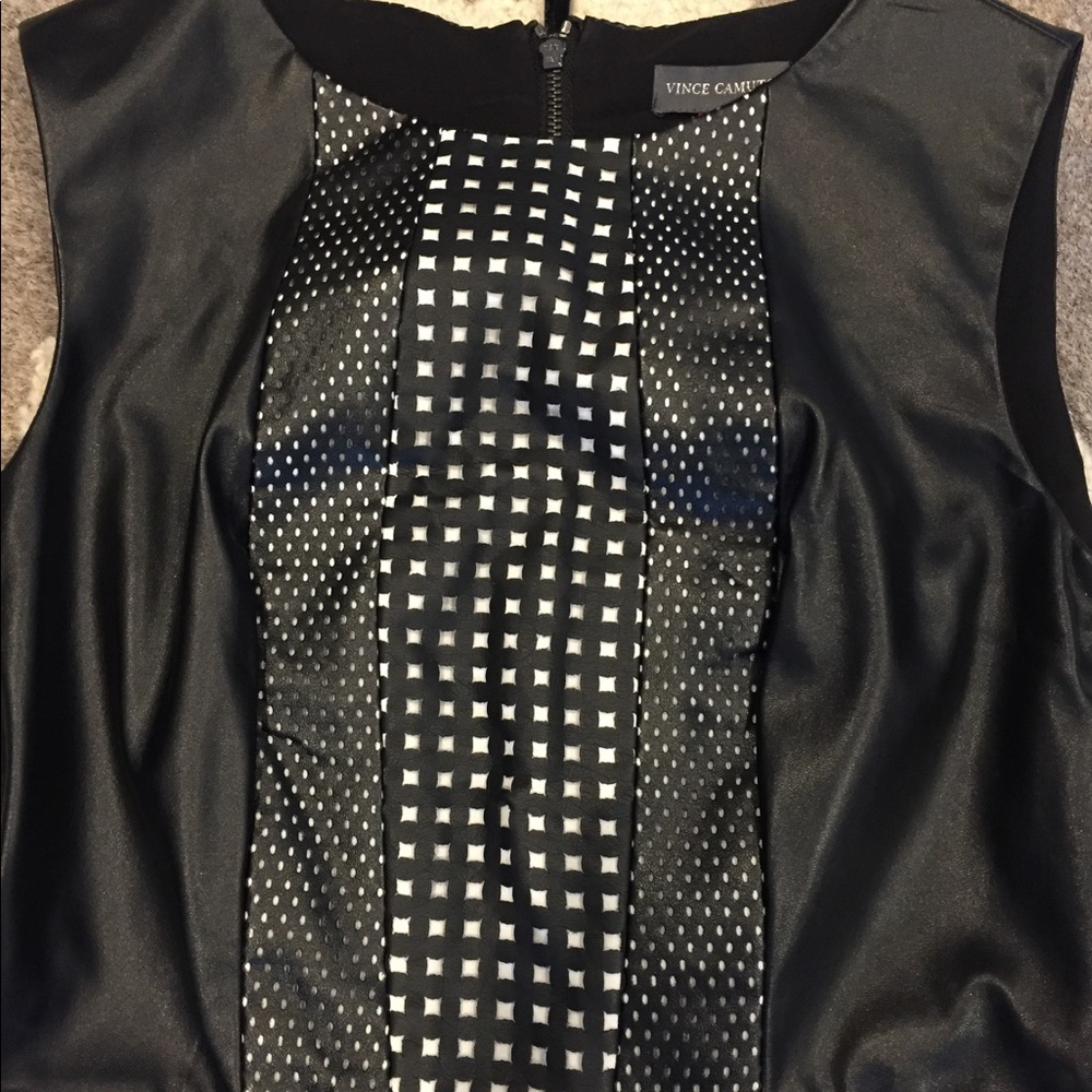 Vince Camuto Leather Dress