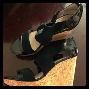 Adrienne Vittadini Black Wedges Never Worn