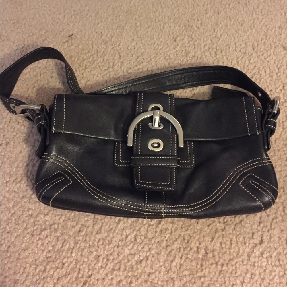 Coach Black Leather Bag