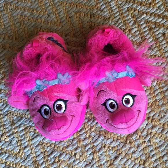 shoes little girls pink poppy troll slippers poshmark