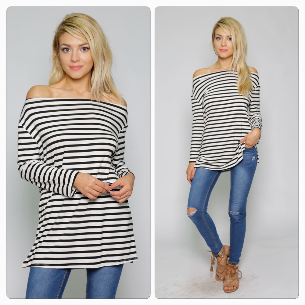 Black & White Striped Blouse