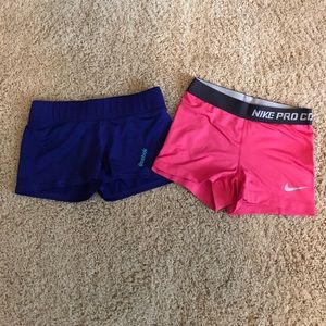 Nike and Reebok athletic shorts bundle