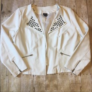 Torrid Ivory Faux Leather Jacket LIKE NEW