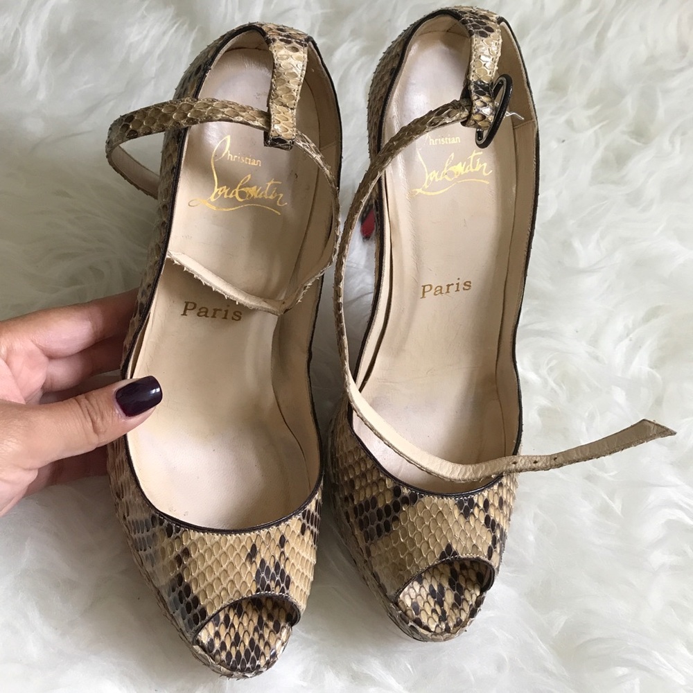Authentic Python Christian Louboutin shoes