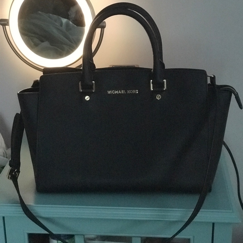 Selma Medium Saffiano Leather Satchel