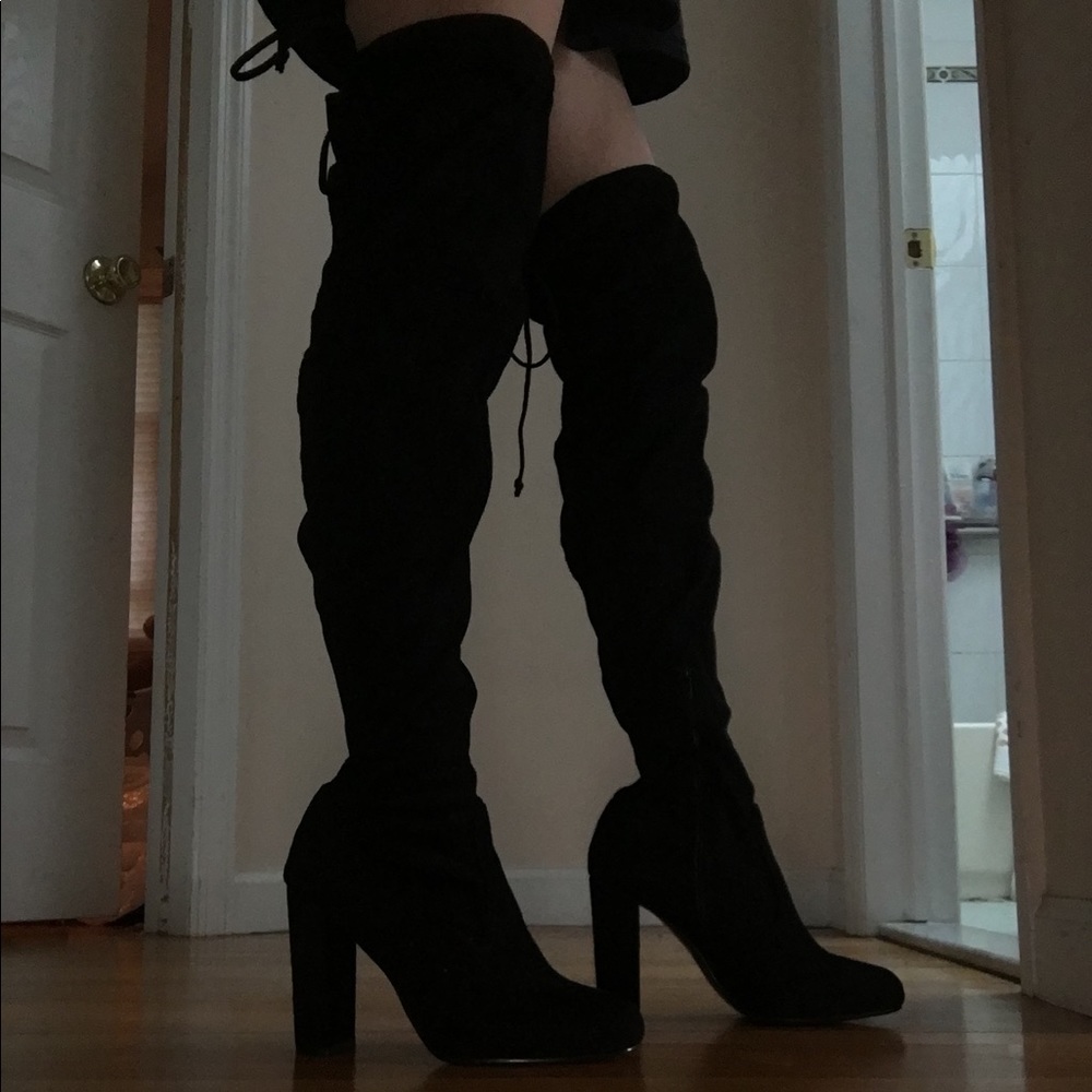 Black over the knee boots