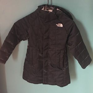 The north face Girls  long parka coat in xxs