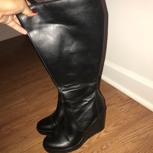 Dr scholls - knee height - Black leather boots