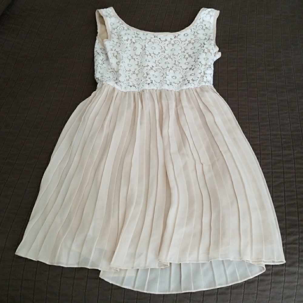 Nude and lace dress
