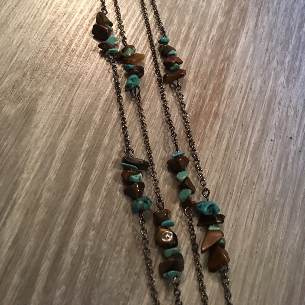 Natural turquoise and stone