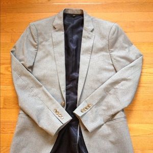 Ludlow Slim Suit Jacket In Gray Italian Oxford
