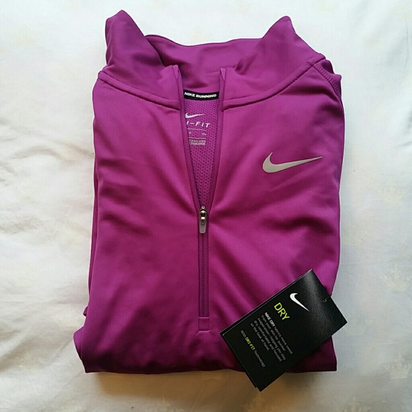 NIKE Dri-fit long-sleeved Fuscia Zip Up (S and XS) - Picture 4 of 5