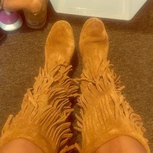Minnetonka Fringe Boots
