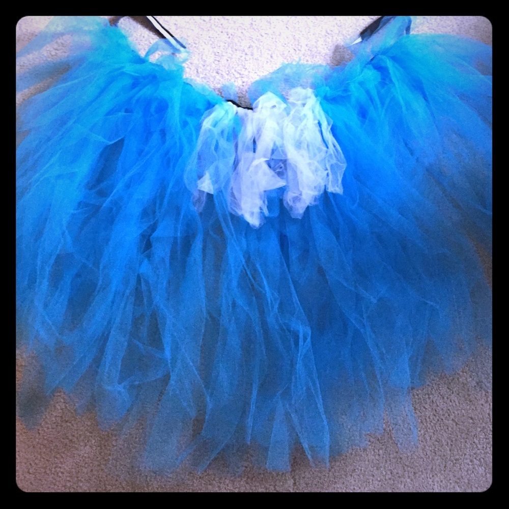 Blue and white tutu