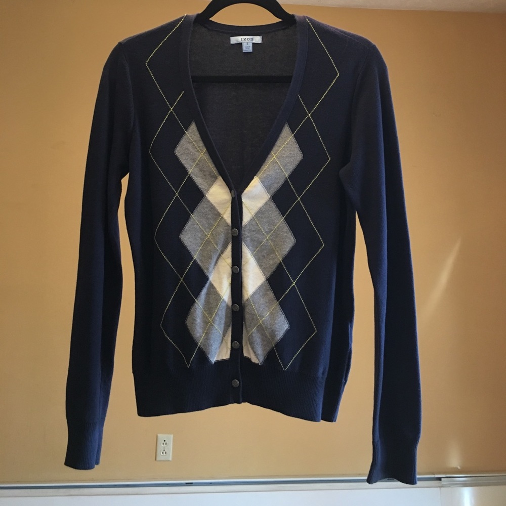 Izod argyle cardigan