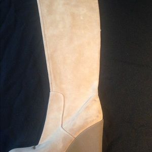 Calvin Klein suede wedge boots