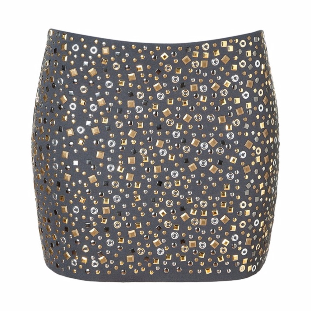 Bailey 44 All Over Studded Neurosis mini skirt - Picture 2 of 6