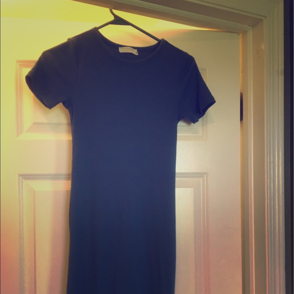 Blue t-shirt dress