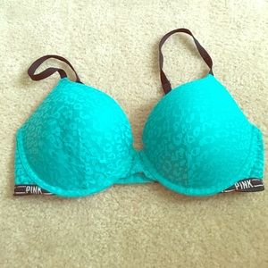 Teal Victoria's Secret Pink Bra