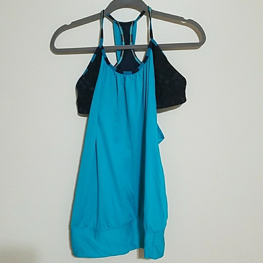 Workout tank with sports bra