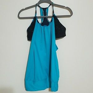 Workout tank with sports bra