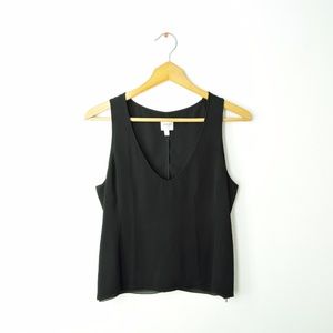 Armani Collezioni Made Italy black v-neck blouse