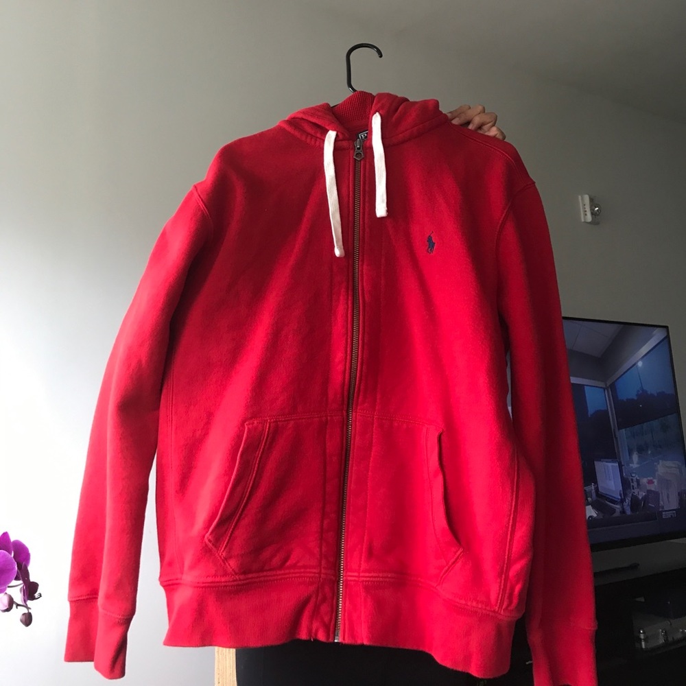 Ralph Lauren - Polo hoodie - red with white pony!
