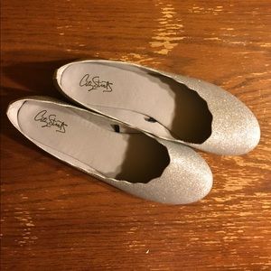 City Street Silver Glitter ballet flats